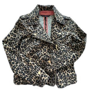 Black House White Market Leopard Zip Jacket/Excellent Cond/2